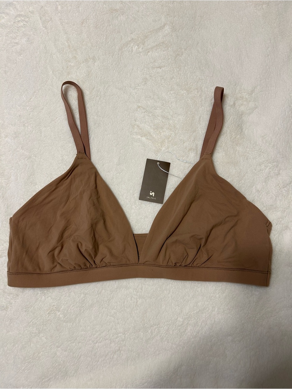 Soft Wireless Bralette in Brown by Aerie